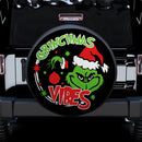 Grinch Christmas Vibes Car Spare Tire Cover