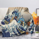 Gyarados Magikarp The Great Wave Premium Blanket