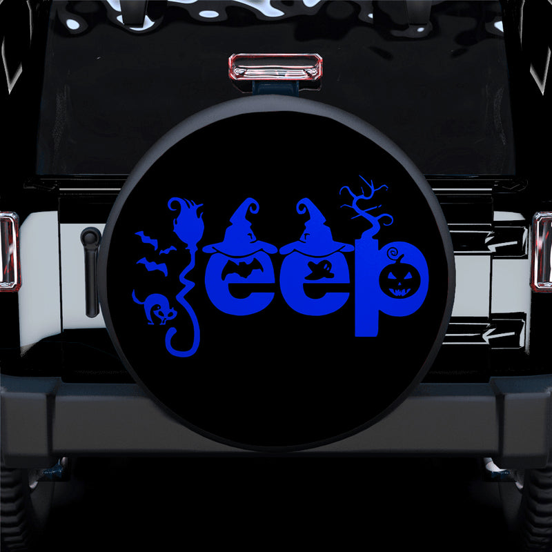 Halloween Jeep Blue Car Spare Tire Covers Gift For Campers