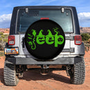Halloween Jeep Green Car Spare Tire Cover