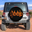 Halloween Jeep Orange Car Spare Tire Cover