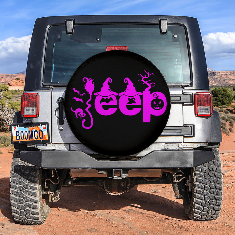 Halloween Jeep Pink Car Spare Tire Covers Gift For Campers