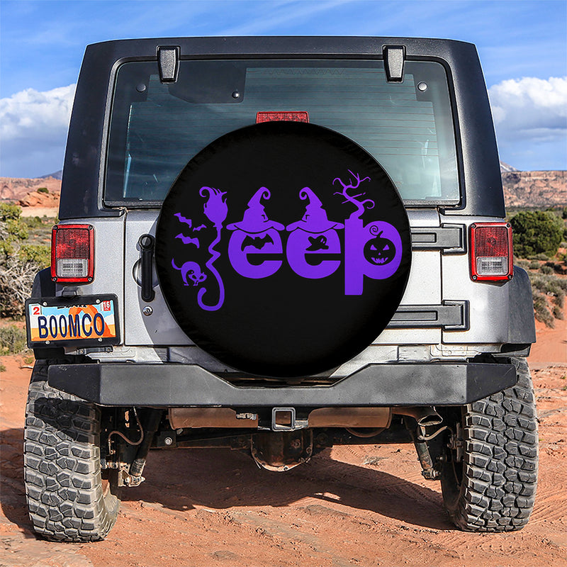Halloween Jeep Purple Car Spare Tire Cover