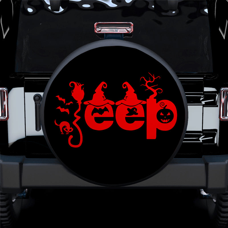 Halloween Jeep Red Car Spare Tire Cover