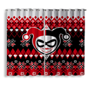Harley Quin Christmas Window Curtain