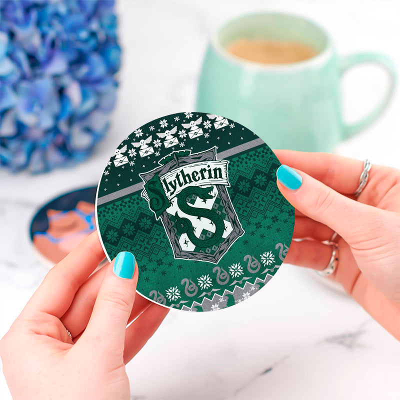 Harry Potter Slytherin 1 Christmas Ceramic Drink Coasters