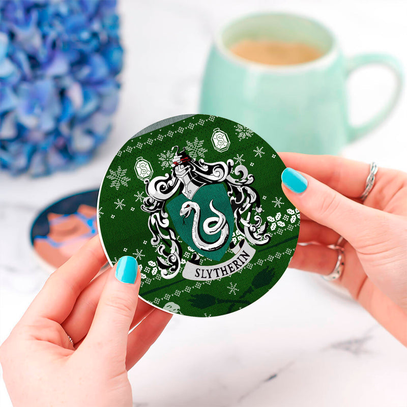Harry Potter Slytherin Christmas Ceramic Drink Coasters