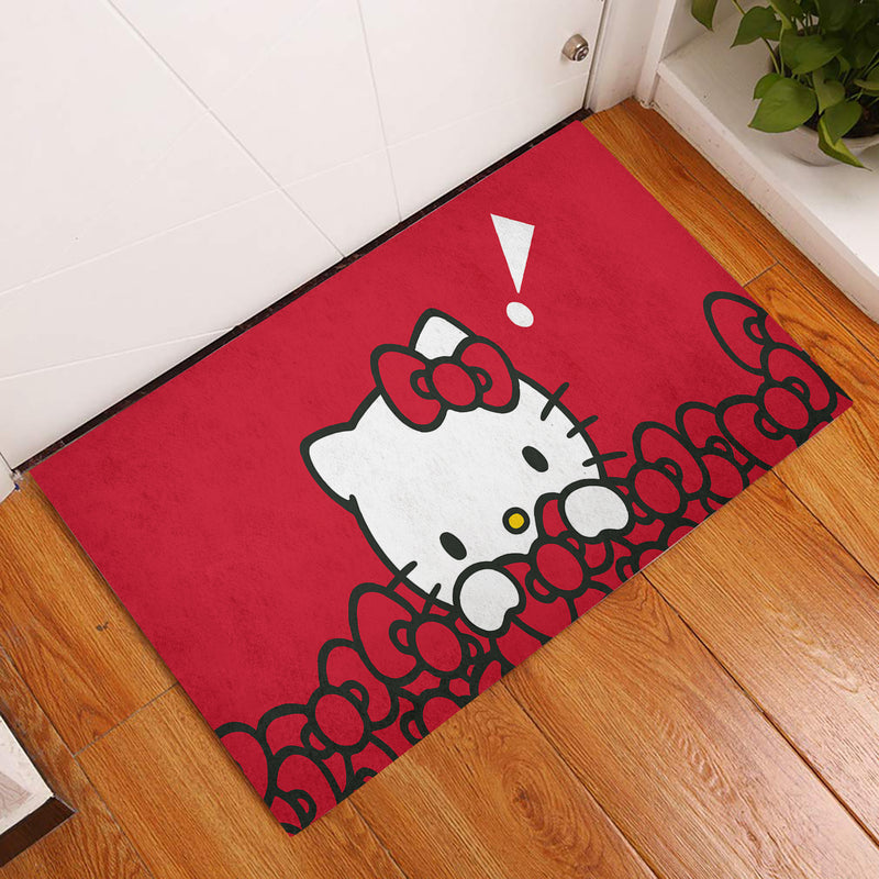 Red Hello Kitty Doormat Home Decor