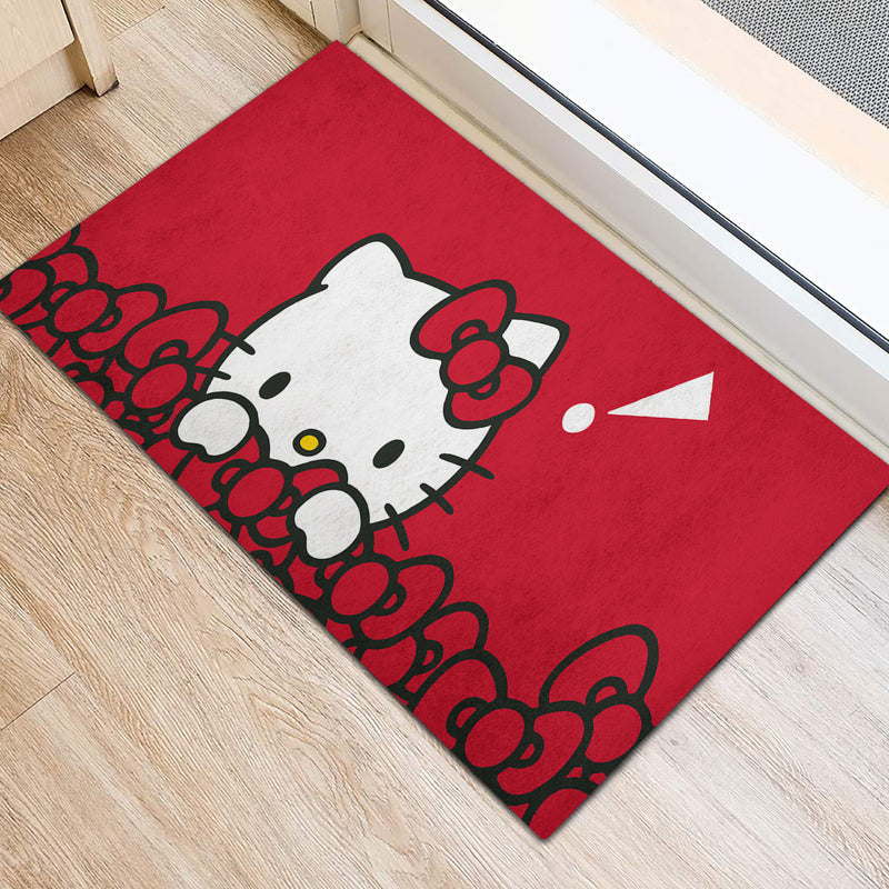 Red Hello Kitty Doormat Home Decor