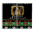 Holiday Armadillo FRIENDS Christmas Window Curtain