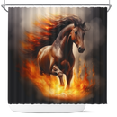 Horse Fire Mockup Shower Curtain