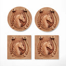Horse Wood Ceramic Drink Coasters