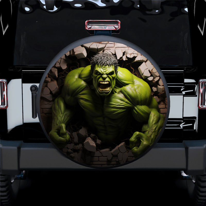 Hulk Attacking Wall Car Spare Tire Cover