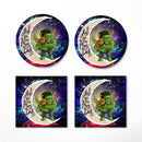 Hulk And Loki Love You To The Moon Galaxy Ceramic Drink Coasters