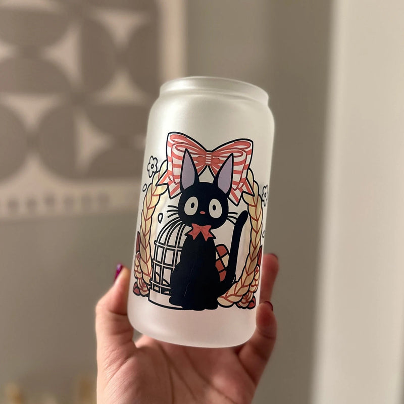 Anime Kiki’s Cat Ghibli Japanese Iced Coffee Glass Can