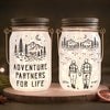 Personalized Adventure Partners For Life Solar Mason Jar Light