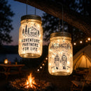 Personalized Adventure Partners For Life Solar Mason Jar Light
