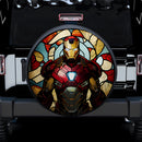 Iron Man Stained Glass Car Spare Tire Cover