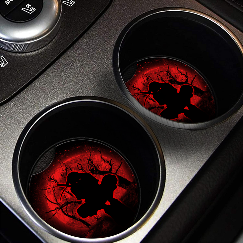 Itachi Anbu Moonlight Halloween Car Coasters Auto Cup Holder