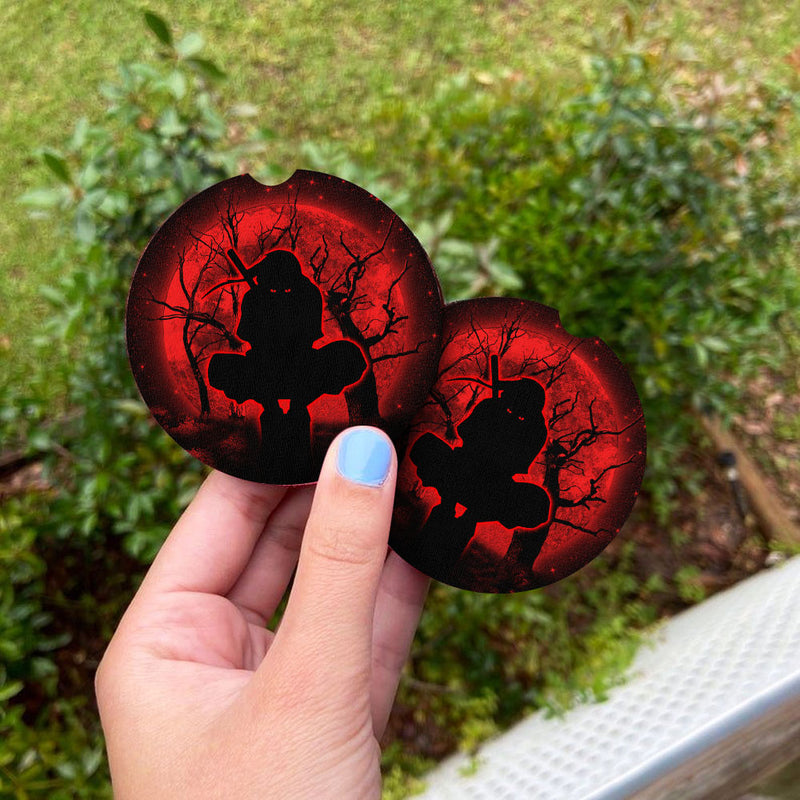 Itachi Anbu Moonlight Halloween Car Coasters Auto Cup Holder