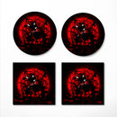Itachi Moon Red Ceramic Drink Coasters
