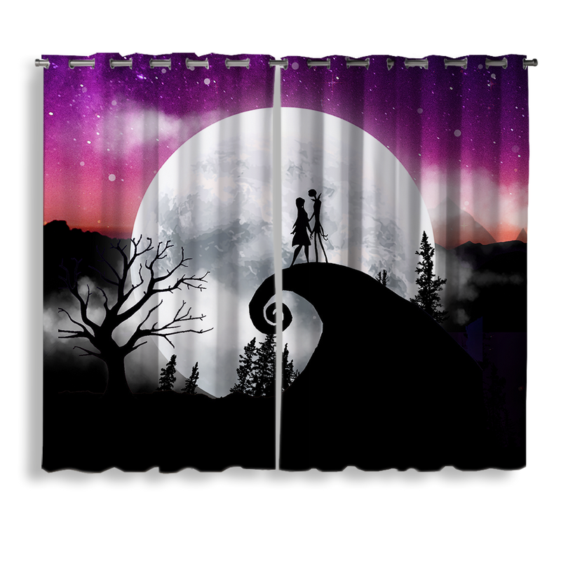 Jack Sally Moon Night Window Curtain