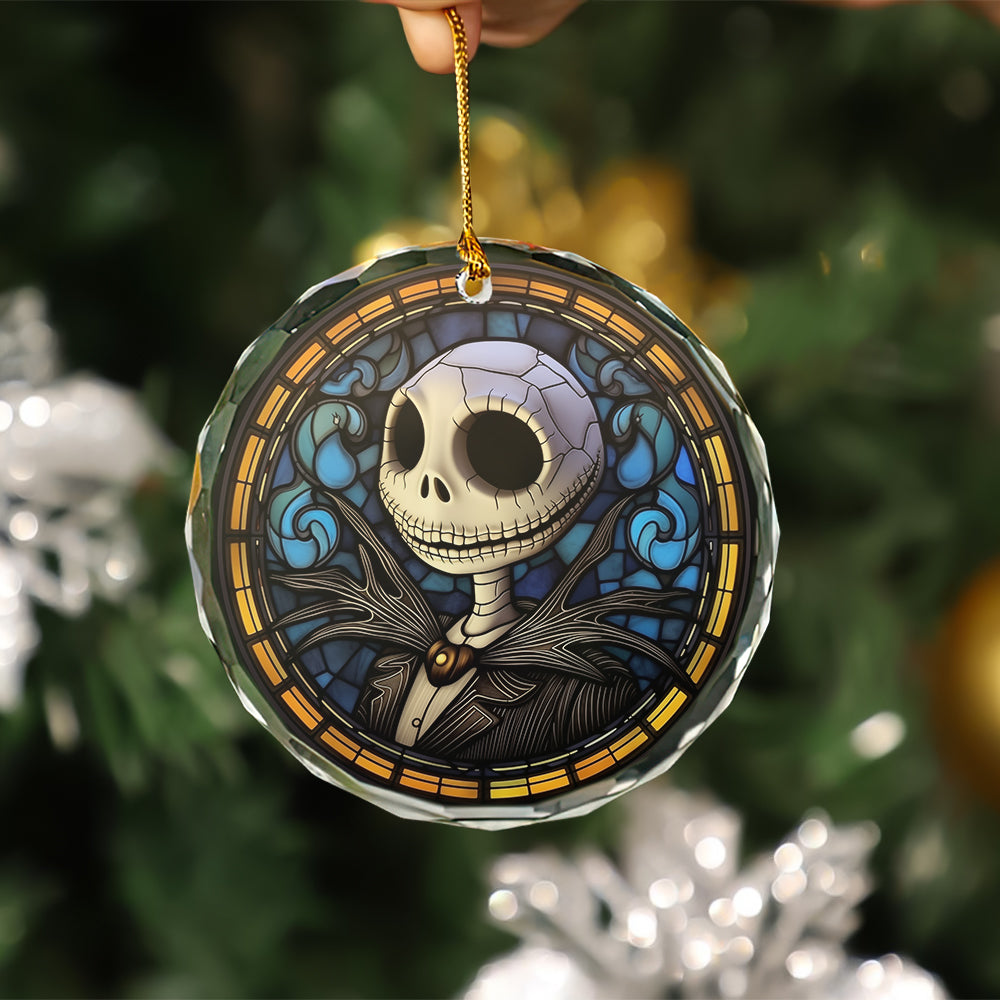 Jack Skellington Nightmare Before Christmas Stained Glass Ornament Per