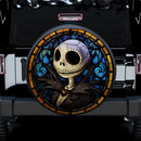 Jack Skellington Stained Glass Car Spare Tire Cover