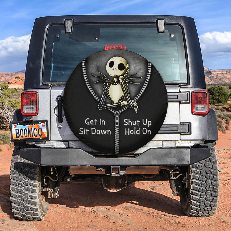 Jack Skellington Nightmare Christmas Get In Sit Down Jeep Car Spare Tire Covers Gift For Campers