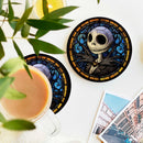 Jack Skellington Stained Glass Drink Coasters