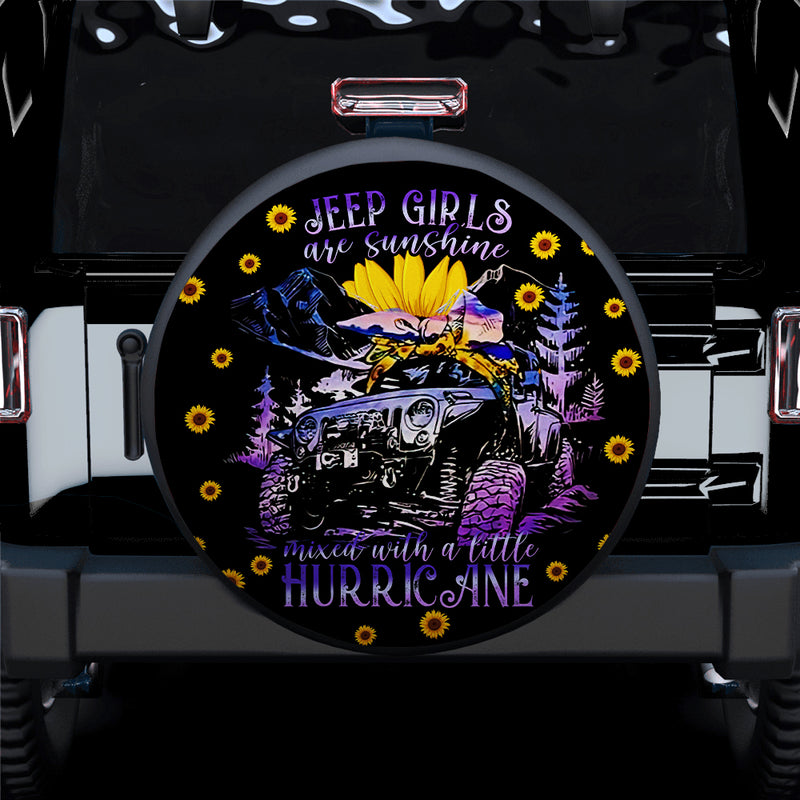 Jeep Girls Are Sunshine Car Spare Tire Covers Gift For Campers