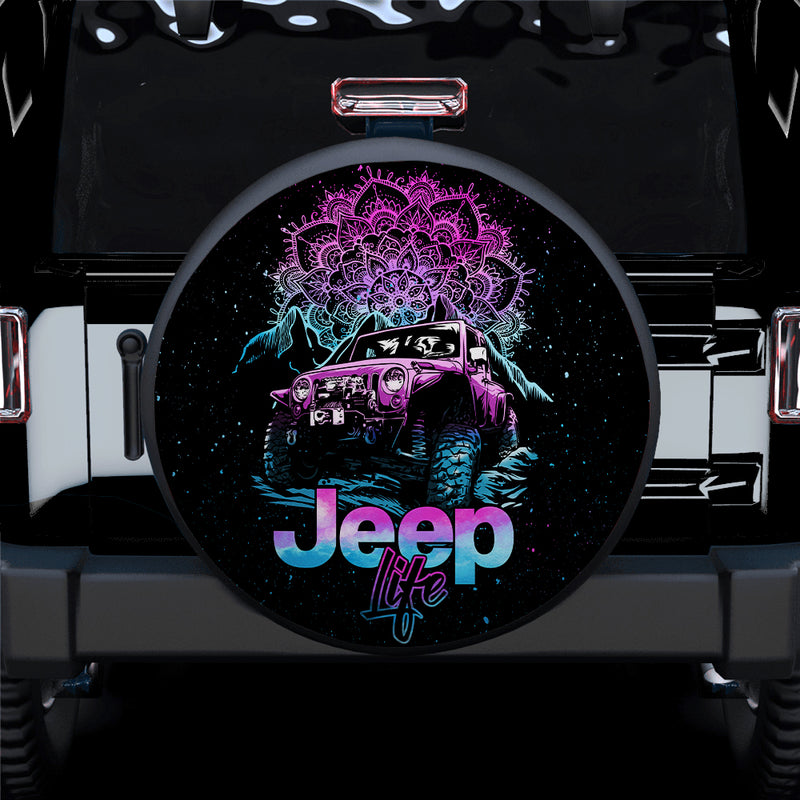 Jeep Life Mandala Car Spare Tire Covers Gift For Campers