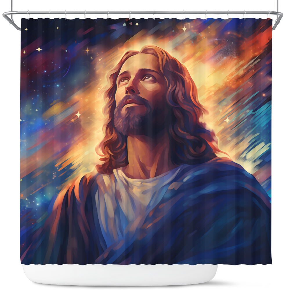 Jesus Sky Shower Curtain