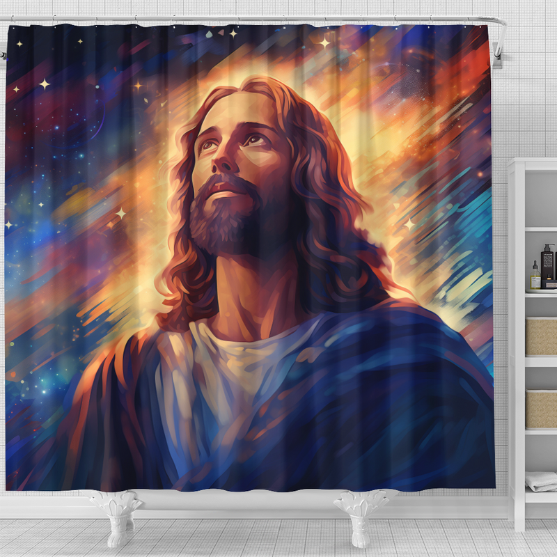 Jesus Sky Shower Curtain