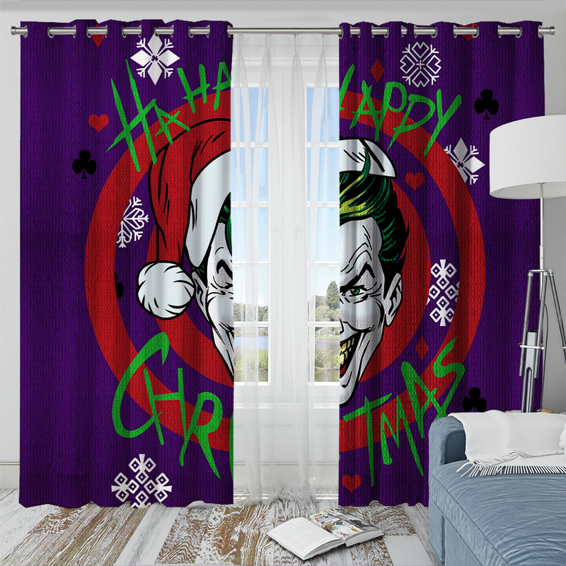 Joker Christmas Window Curtain