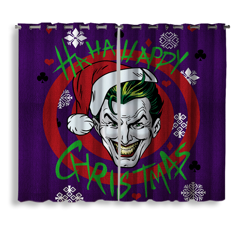 Joker Christmas Window Curtain