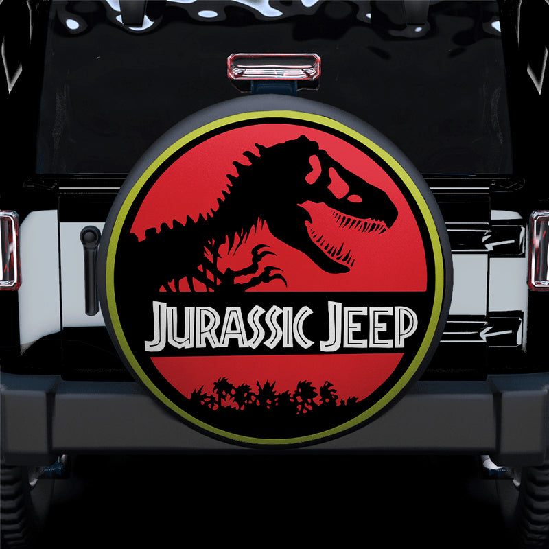 Jurassic Jeep Dinosaur T-rex Car Spare Tire Covers Gift For Campers