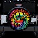 Just A Girl Who Love Tie Dye Jeep And Dog Car Spare Tire Cover
