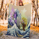 Kid Buu Vs Goku Dragon Ball The Great Wave Premium Blanket