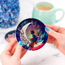 Kiki's Delivery Service Ghibli Studio Love You To The Moon Galaxy Ceramic Drink Coasters