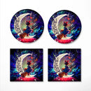 Kiki's Delivery Service Ghibli Studio Love You To The Moon Galaxy Ceramic Drink Coasters