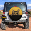 Kitty Peeking Wall Car Spare Tire Cover