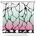 Shinobu Butterfly Pattern Demon Slayer Kimetsu No Yaiba Anime Shower Curtain