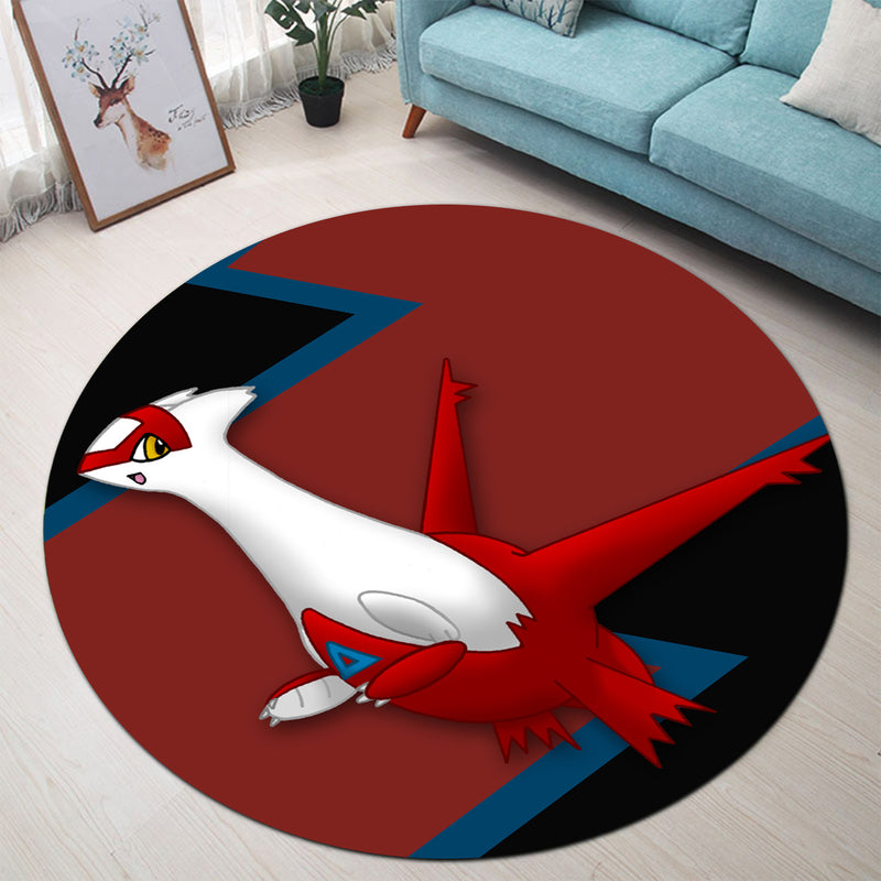 Latias Pokemon Round Carpet Rug Bedroom Livingroom Home Decor