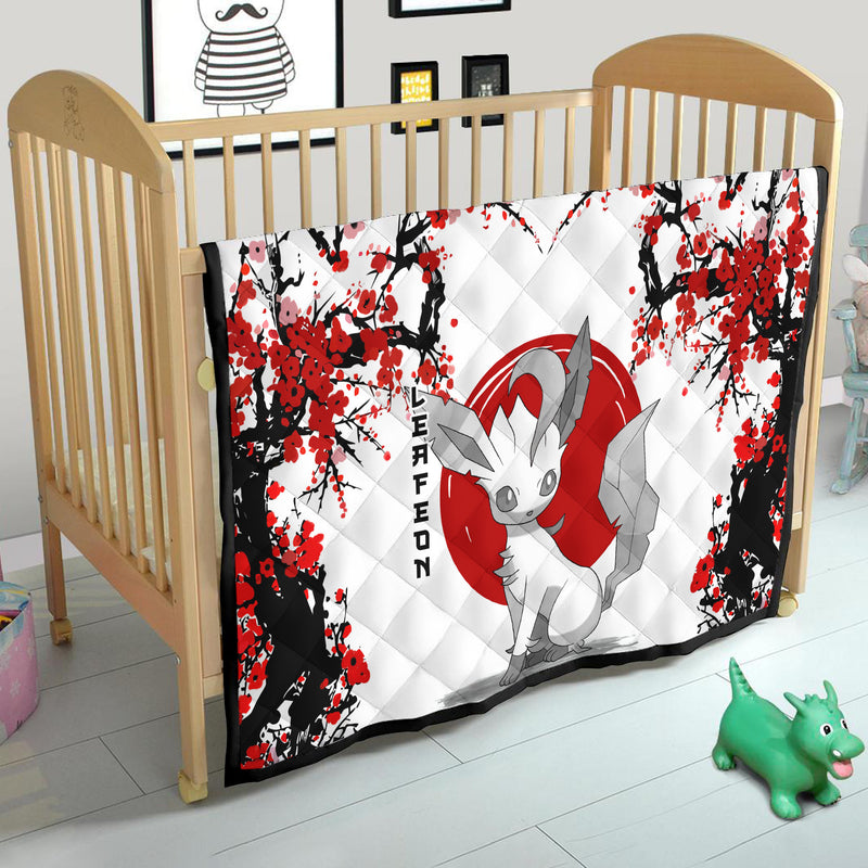 Leafeon Japan Style Quilt Blanket