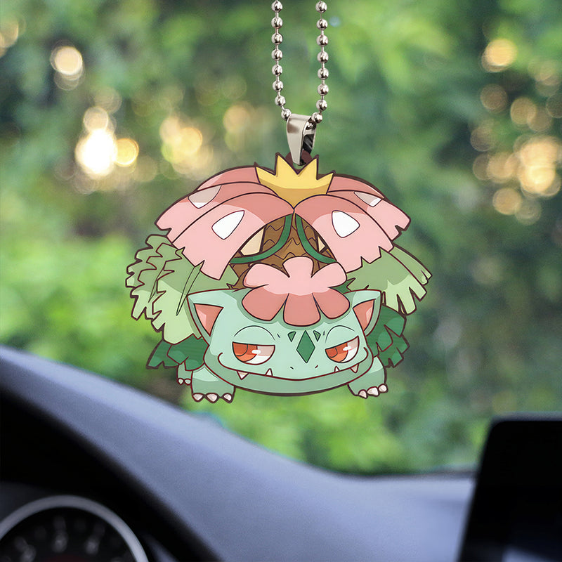 Leaf Pokemon Venusaur Car Ornament Custom Car Accessories Decorations