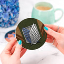 Attack On Titans Green Ceramic Drink Coasters