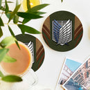 Attack On Titans Green Ceramic Drink Coasters