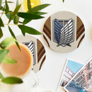 Attack On Titans White Ceramic Drink Coasters