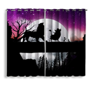 Lion King Moon Night Background Window Curtain